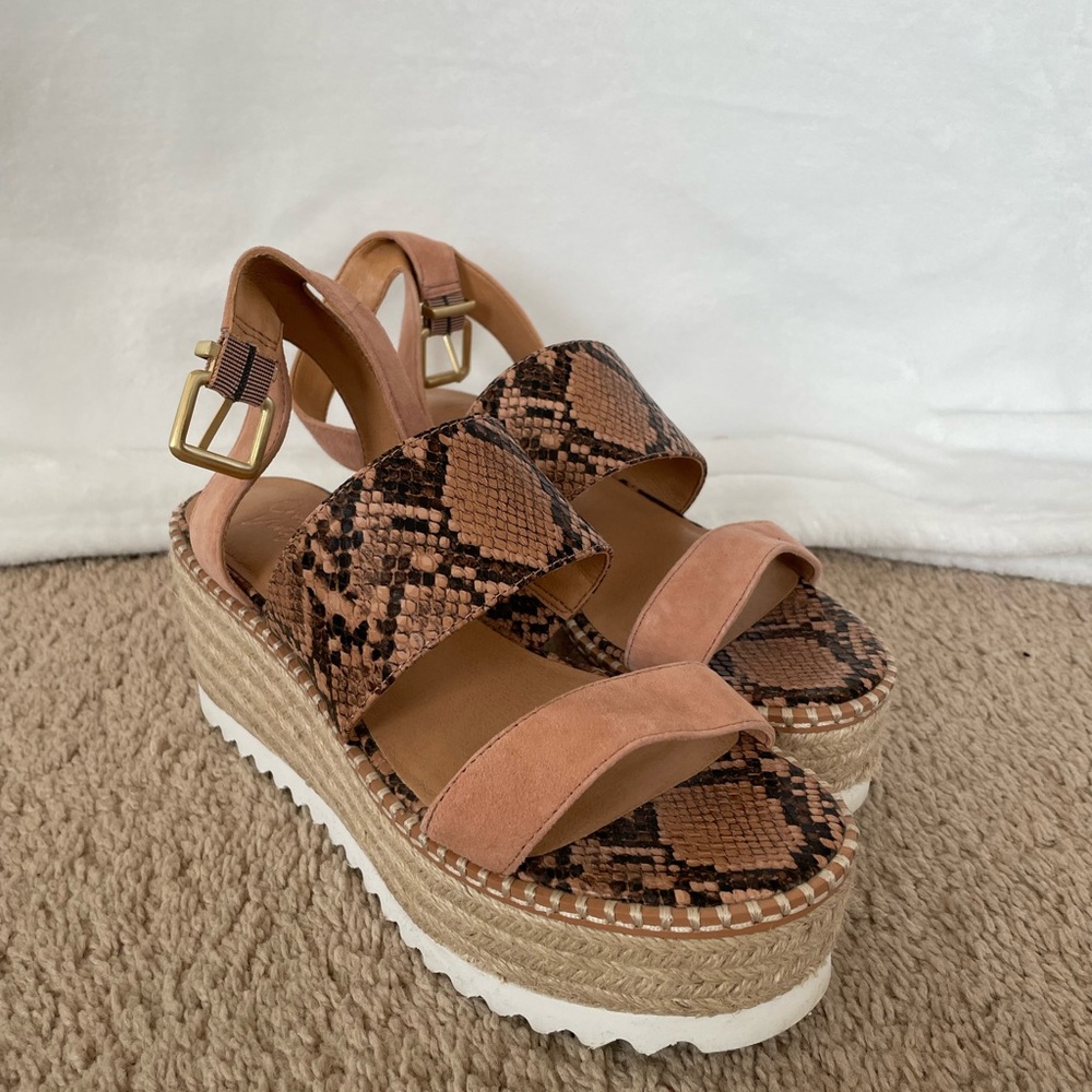 Crown Vintage Snakeskin Platform Sandals